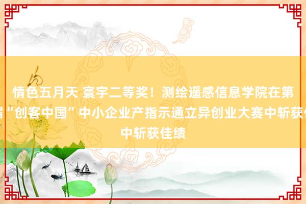 情色五月天 寰宇二等奖！测绘遥感信息学院在第九届“创客中国”中小企业产指示通立异创业大赛中斩获佳绩