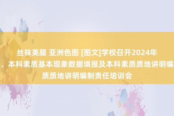 丝袜美腿 亚洲色图 [图文]学校召开2024年诠释奇迹统计、本科素质基本现象数据填报及本科素质质地讲明编制责任培训会