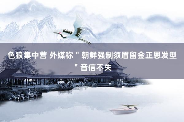 色狼集中营 外媒称＂朝鲜强制须眉留金正恩发型＂音信不失